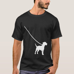 Jack Russel op een Leash Dog Mam Pet Cute Pupp T-shirt
