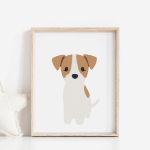 Jack Russel Puppy kwekerij & Kinder kamer Decor Po Poster