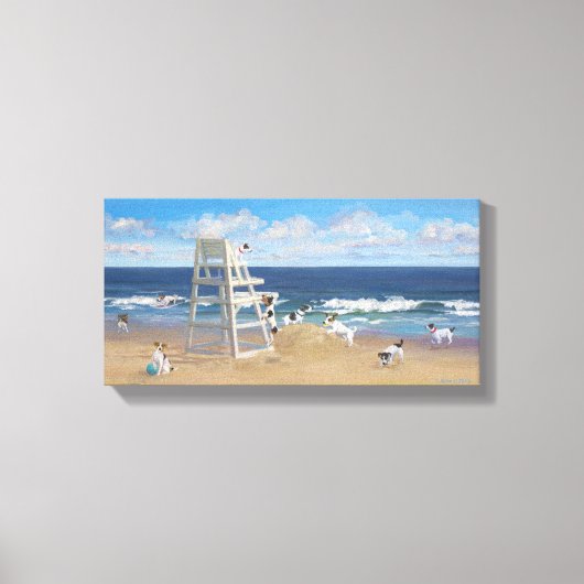 Jack Russel Tails #1 Canvas Afdruk (Voorkant)