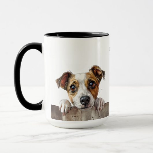 Jack Russel Terrier Chien Mug (Gauche)