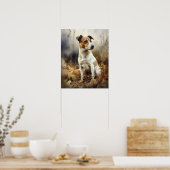 Jack Russel Terrier Dog Art Imprimer Poster (Cuisine)