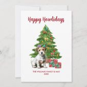 Jack Russel Terrier Hond Familie Kerstmis Feestdagenkaart (Voorkant)