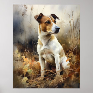 Jack Russel Terrier Hondenkunst Print Poster