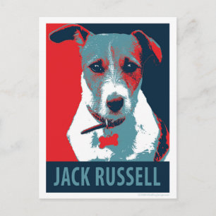 Jack Russel Terrier Political Hope Parody Briefkaart