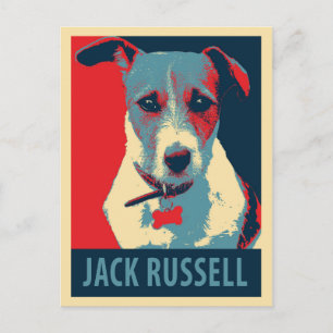 Jack Russel Terrier Political Hope Parody Briefkaart