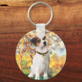 Jack Russell 3 - Spring Sleutelhanger (Voorkant)