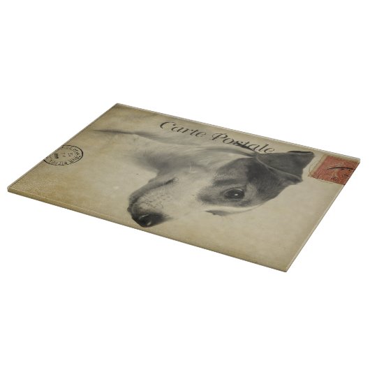 Jack Russell Briefkaart Snijplank (Hoek)