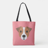 Jack Russell Canvas tas (Achterkant)