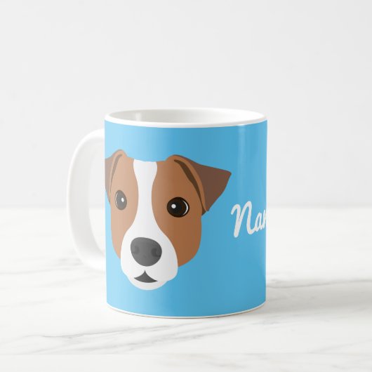 Jack Russell Chien Café Mug (Devant gauche)