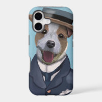 Jack Russell dans le chapeau en paille