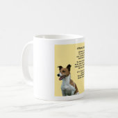 Jack Russell Design Mug avec un poème de maman (Devant gauche)