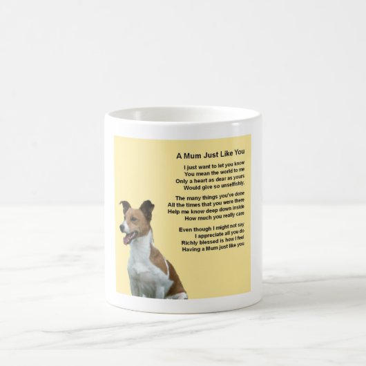 Jack Russell Design Mug avec un poème de maman (Centre)