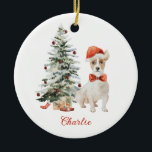 Jack Russell Dog Ornement de Noël personnalisé<br><div class="desc">Jack Russell Dog Ornement de Noël personnalisé</div>