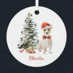 Jack Russell Dog Ornement de Noël personnalisé<br><div class="desc">Jack Russell Dog Ornement de Noël personnalisé</div>