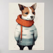 Jack Russell en impression de pull, décoration de  (Devant)