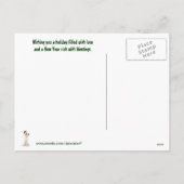  Jack Russell en Red Poinsettias Briefkaart (Achterkant)