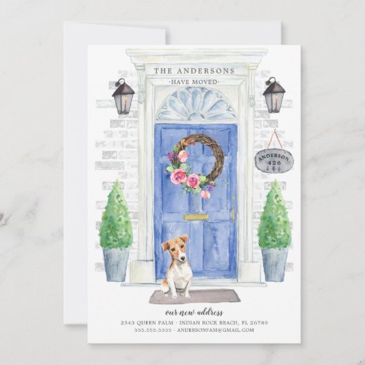 Jack Russell Faire-part de déplacement de la porte (Devant)