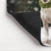 Jack Russell Hond in Sneeuw Kerstmis Muismat (Hoek)