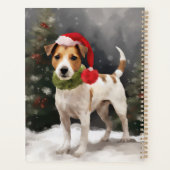 Jack Russell Hond in Sneeuw Kerstmis Planner (Achterkant)