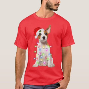 Jack Russell-hond kerstboom met kerstbomen T-shirt