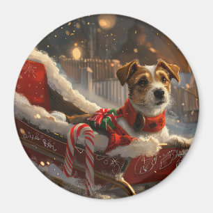 Jack Russell Hond Kerstfeest Magneet