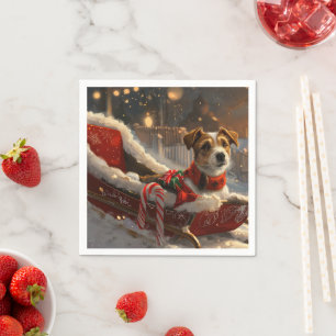 Jack Russell Hond Kerstfeest Servet