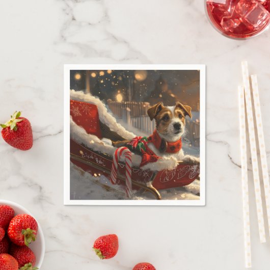 Jack Russell Hond Kerstfeest Servet (Insitu)