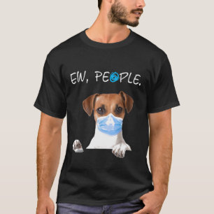Jack Russell Hond Nieuwe Mensen Hond Dragen Een Ge T-shirt