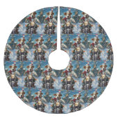 Jack Russell Hond Rijden Motorfiets Kerstmis Kerstboom Rok (Voorkant)