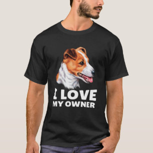 Jack Russell Hondeneigenaar Ik hou van mijn eigena T-shirt