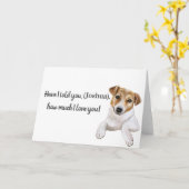 Jack Russell, ik hou van je, groet Kaart (Gele Bloem)