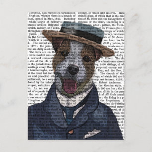 Jack Russell in Boater 2 Briefkaart