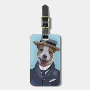 Jack Russell in Boater Bagagelabel