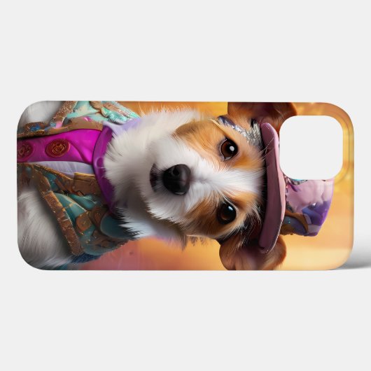 Jack Russell in kleurrijke kleding Case-Mate iPhone Case (Achterkant (horizontaal))
