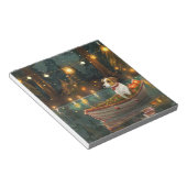 Jack Russell Kerst Feestelijke reis Notitieblok (Schuin)