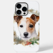 Jack Russell Kerstkrans feestelijke pup Case-Mate iPhone Case (Achterkant)