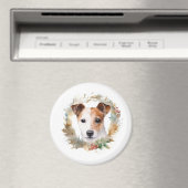 Jack Russell Kerstkrans feestelijke pup Magneet (Insitu (Vaatwasser))