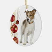 Jack Russell kerstversiering Keramisch Ornament (Rechts)