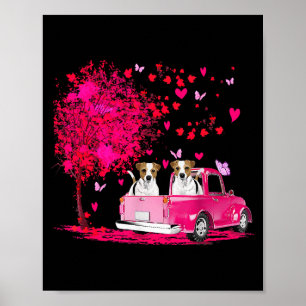 Jack Russell Koppel Truck Gelukkig Valentijnsdag G Poster