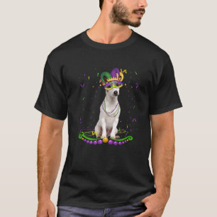 Jack Russell met Carnavalsmasker Mardi Gras Honden T-shirt