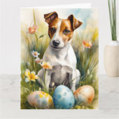 Jack Russell met paaseieren Kaart (Voorkant)