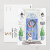 Jack Russell Moving Announcement Briefkaart (Voorkant / Achterkant)