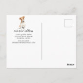 Jack Russell Moving Announcement Briefkaart (Achterkant)