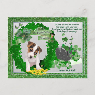 Jack Russell - Nieuwe Pup 1 St Patty's - Je hebt p Briefkaart
