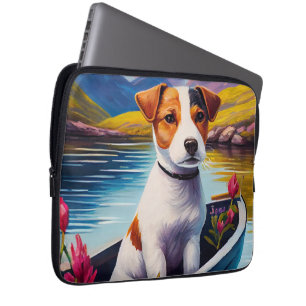 Jack Russell op een peddel: Een Schilderachtig avo Laptop Sleeve