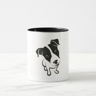 Jack Russell over de koffie-Mok Mok