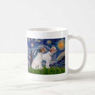 Jack Russell Paar 4 - Sterrennacht Koffiemok