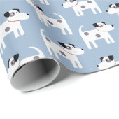 Jack Russell Parson Terrier Dog Pattern Cadeaupapier (Rol Hoek)