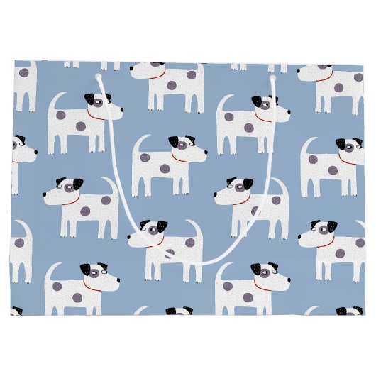 Jack Russell Parson Terrier Dog Pattern Groot Cadeauzakje (Achterkant)