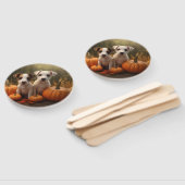 Jack Russell Puppy Herfst Delight Pompoen Handwaaier (Niet-gemonteerd)